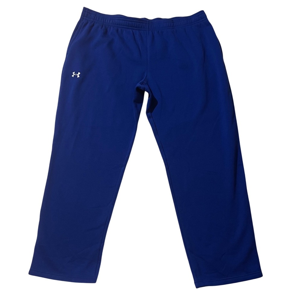 Under Armour Men's Blue Fleece Loose Fit Hustle Training Sweatpants Size 4XLT